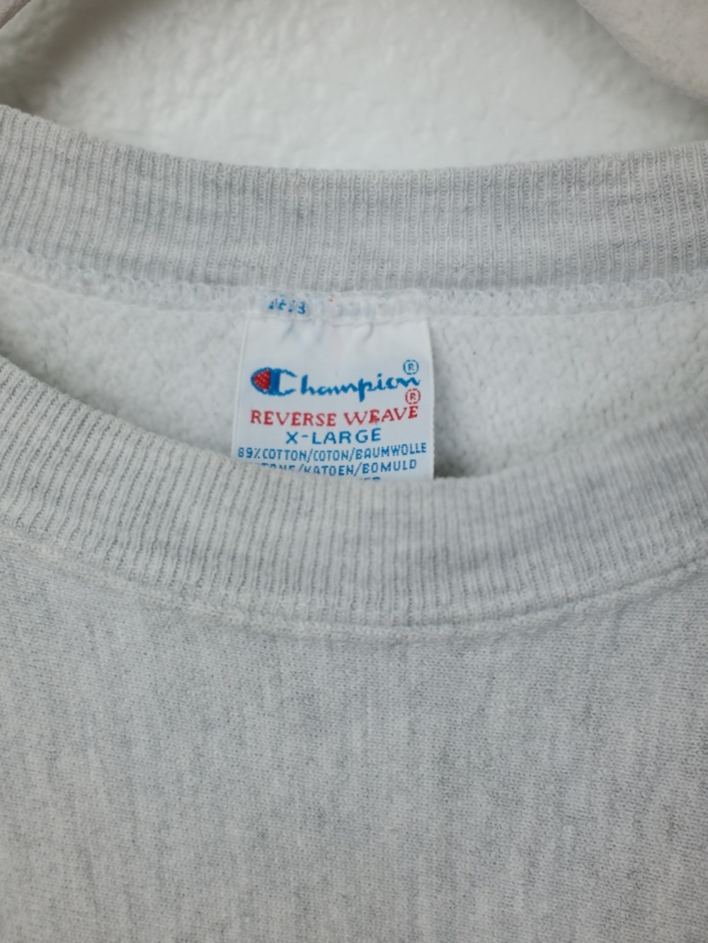 Wisconsin Badgers Sweatshirt Adult XLGray Crewneck Champion Reverse Weave - Picture 3 of 6